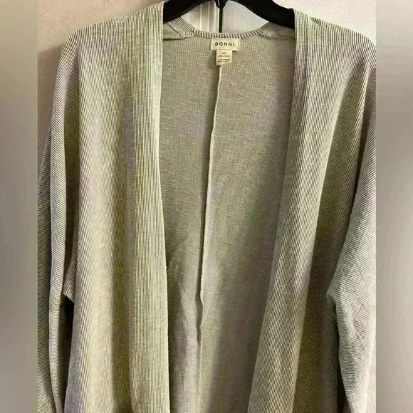 Donni‎ Anthropologie cardigan open front ribbed long line One size - Picture 2 of 7
